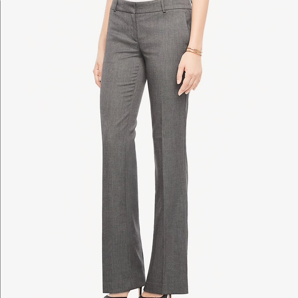 Ann Taylor petit gray/black lined dress pants